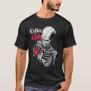 Vintage Drink Coffee Skeleton T-Shirt