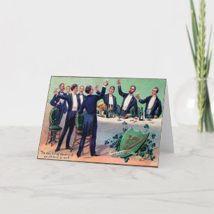 Vintage Drinking St Patrick's Day Card