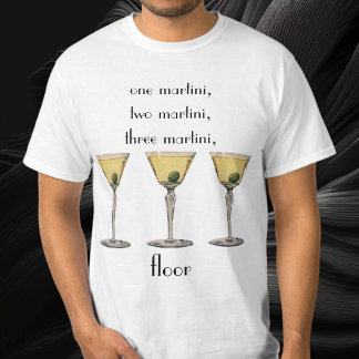 Vintage Drinks Beverages, Martini Olive Cocktail T-Shirt