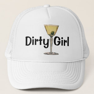 Vintage Drinks Beverages, Martini Olive Cocktail Trucker Hat