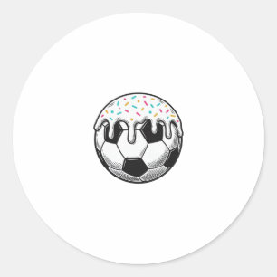 Vintage Dripping Icing Soccer Ball Shirt (2)_1 Classic Round Sticker