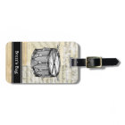 Vintage Drum Music Luggage Tag