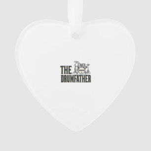 Vintage Drumfather Drummer Quote Vector Design_1 Ornament