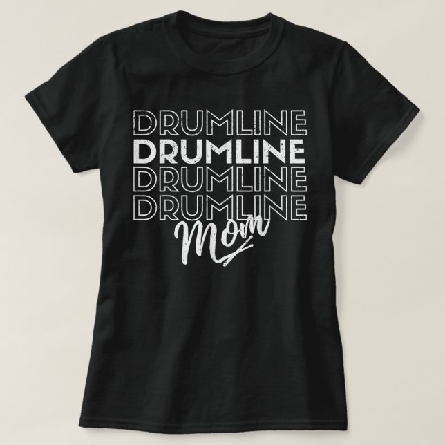Vintage Drumline Mum T-Shirt (Design Front)