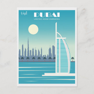 Vintage Dubai United Arab Emirates Travel Postcard