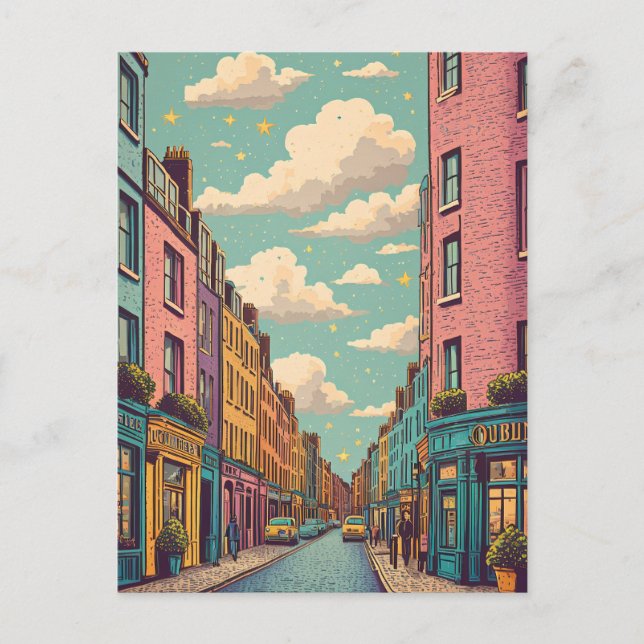 vintage Dublin Ireland Postcard (Front)