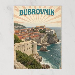 Vintage Dubrovnik Mediaeval Charm Postcard