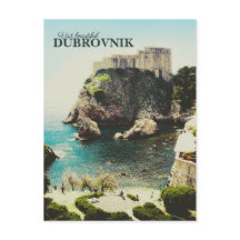 Vintage Dubrovnik Postcard - Alt Back Design