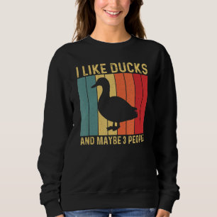 Vintage Duck Design For Duck Men Women Mallard Dra Sweatshirt