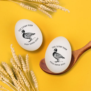 Vintage Duck Farmhouse Personalised Egg Stamp