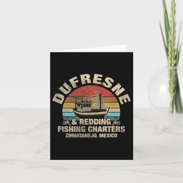 Vintage Dufresne And Redding Fishing Charters  Card (Front)