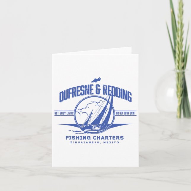 Vintage Dufresne And Redding Fishing Charters  Card (Front)