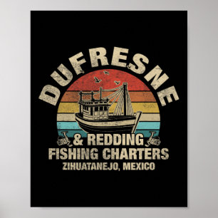 Vintage Dufresne And Redding Fishing Charters Poster