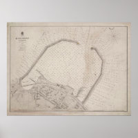 Vintage Dun Laoghaire Ireland Map (1857)