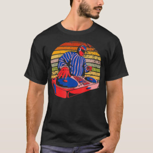 Vintage duotone DJ mixer headphones Disc jockey T-Shirt