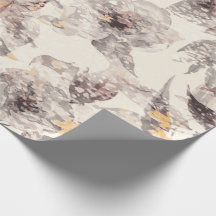 Vintage Dusty Rose Floral Gift Wrap