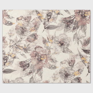 Vintage Dusty Rose Floral Gift Wrap