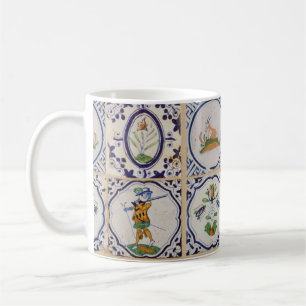 Vintage Dutch Delft Tiles 17th Century pottery art Coffee Mug