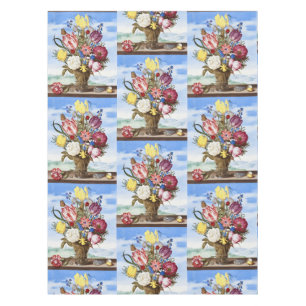 Vintage Dutch Golden Age Floral Still Life Tablecloth