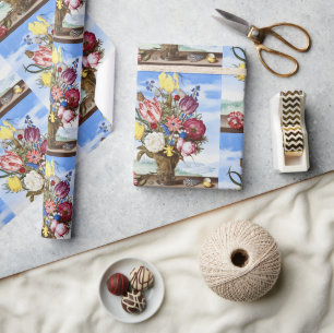 Vintage Dutch Golden Age Floral Still Life Wrapping Paper