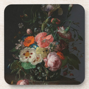 Vintage Dutch Master Still Life Rachel Ruysch Coaster