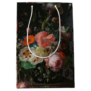 Vintage Dutch Master Still Life Rachel Ruysch Medium Gift Bag