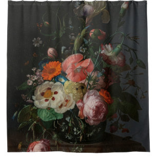 Vintage Dutch Master Still Life Rachel Ruysch Shower Curtain