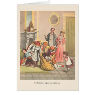 Vintage Dutch St. Nikolaas Greeting Card