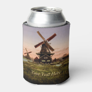 Vintage Dutch Windmills custom can cooler