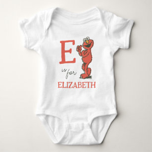 Vintage - E is for Elmo   Add Your Name Baby Bodysuit