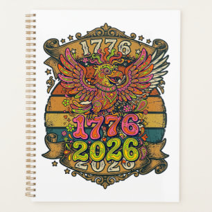Vintage Eagle 1776 2026 Shirt Bubble Patriotic Planner