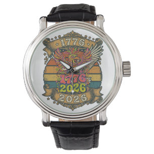 Vintage Eagle 1776 2026 Shirt Bubble Patriotic Watch