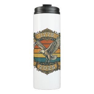 Vintage Eagle 1776 2026 Shirt Patriotic Retro Dist Thermal Tumbler