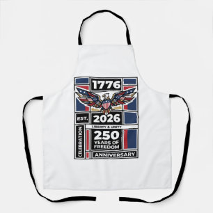 Vintage Eagle 1776 2026 Shirt Patriotic Typography Apron