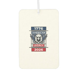 Vintage Eagle 1776 2026 Shirt Patriotic Typography Car Air Freshener