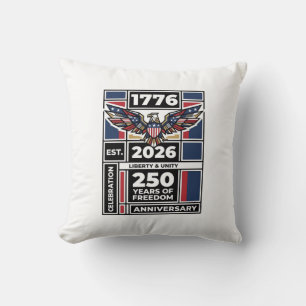 Vintage Eagle 1776 2026 Shirt Patriotic Typography Cushion