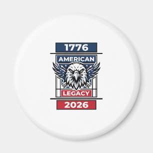 Vintage Eagle 1776 2026 Shirt Patriotic Typography Magnet