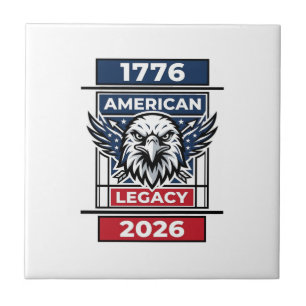 Vintage Eagle 1776 2026 Shirt Patriotic Typography Tile