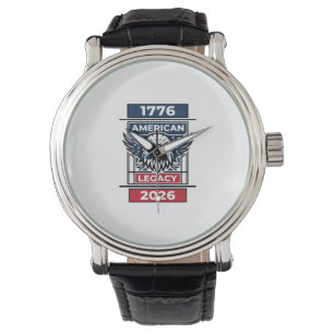 Vintage Eagle 1776 2026 Shirt Patriotic Typography Watch