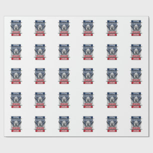 Vintage Eagle 1776 2026 Shirt Patriotic Typography Wrapping Paper
