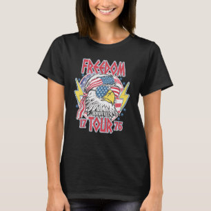 Vintage Eagle 4th Of July Born Free Eagle Freedom  T-Shirt