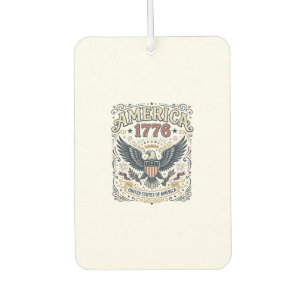 Vintage Eagle America 1776 Patriotic Car Air Freshener