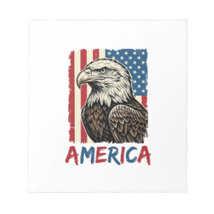 Vintage Eagle America Patriotic Shirt Design_1 Notepad