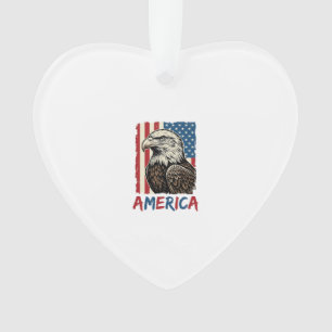 Vintage Eagle America Patriotic Shirt Design_1 Ornament