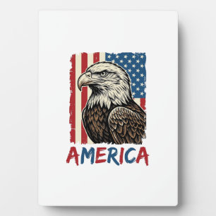 Vintage Eagle America Patriotic Shirt Design_1 Plaque