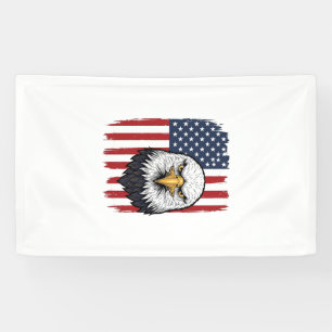 Vintage Eagle American Flag Patriotic Shirt Design Banner