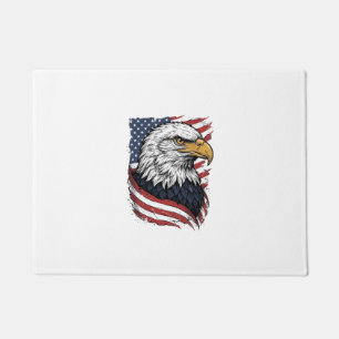 Vintage Eagle American Flag Patriotic Shirt Design Doormat