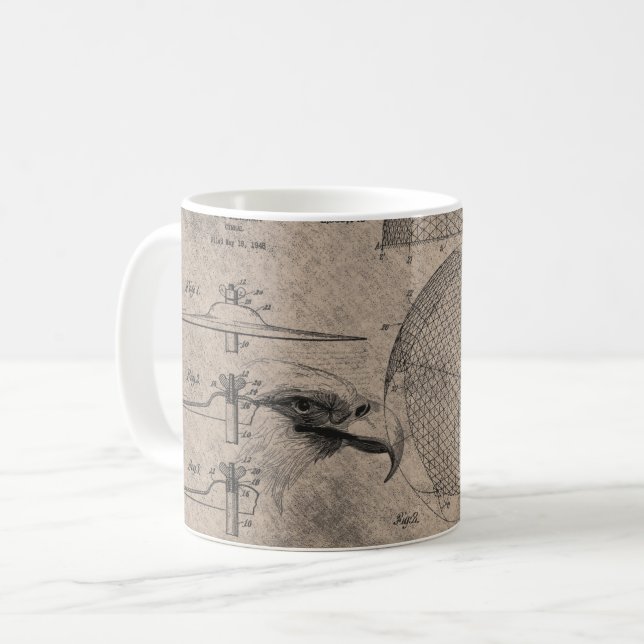 Vintage Eagle Coffee Mug (Front Left)