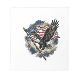 Vintage Eagle Flag Patriotic Shirt Design_1 Notepad