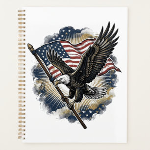 Vintage Eagle Flag Patriotic Shirt Design_1 Planner